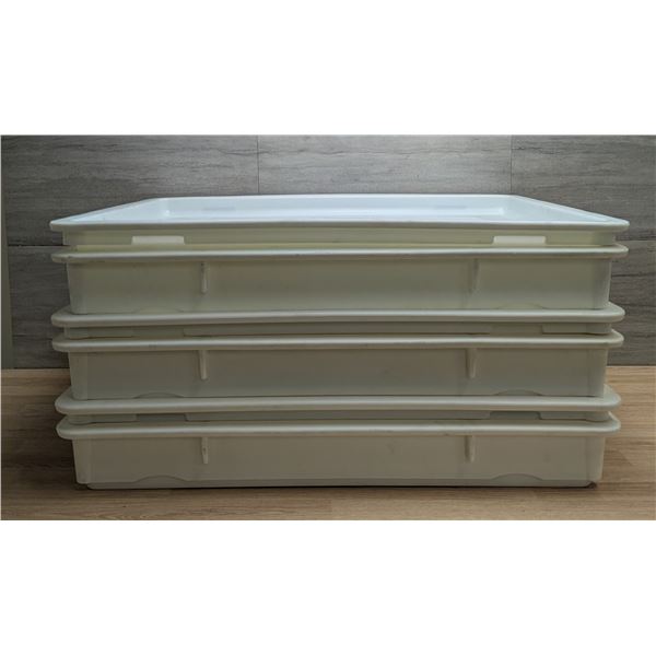 25-5/8" x 18" Dough Boxes W/Lids - Set of 3 (6pcs) | FtMC1