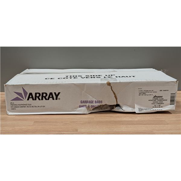 Array 35" x 50" Strong Clear Garage Bags - lot of 100 ( 1 Case ) | MM1