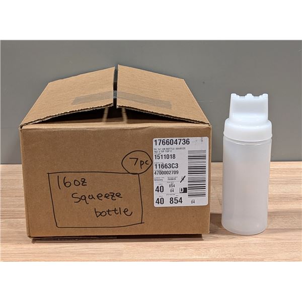 16oz Squeeze Bottle with 3 Tip Top - Lot of 7 | MM1