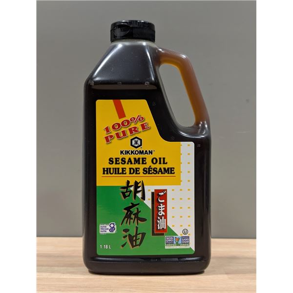 Kikkoman Sesami 100% Pure Oil, 1.18L - Lot of 2 | L3-2