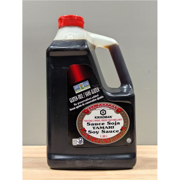 Kikkoman Traditionally Brewed Tamari 2Soy Sause, 1.89L - Lot of 3 | L3-2