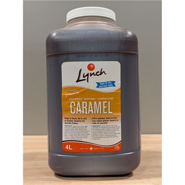 Lynch Caramel Gourmet Topping, 4L - Lot of 2 | L4-3
