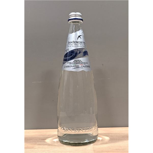 San Benedetto Carbonated Natural Spring Water, 750mL - Lot of 9 | L3-1