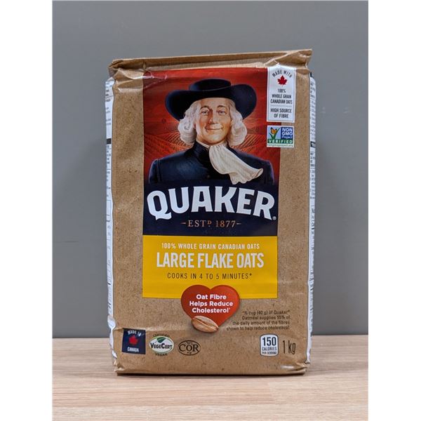 Quaker Large Flake Oats, 1Kg - Lot of 9 | Cooler2