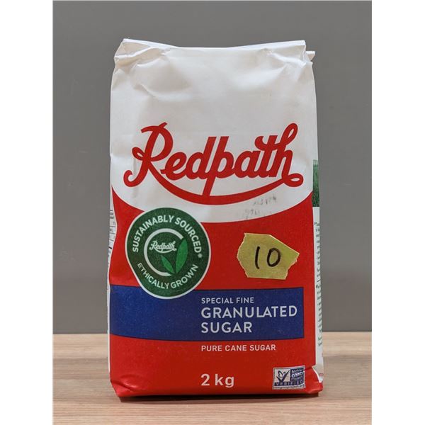 Redpath Granulated Sugar, 2Kg - Lot of 10 | Cooler4