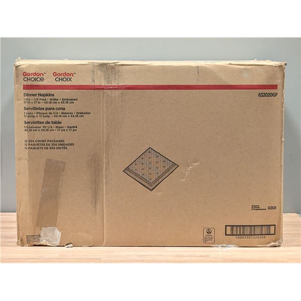 Gordon Choice 1/4 Fold Dinner Napkin, 334cnt, 632020GF - Lot of 12 ( 1 Case ) | L4-2