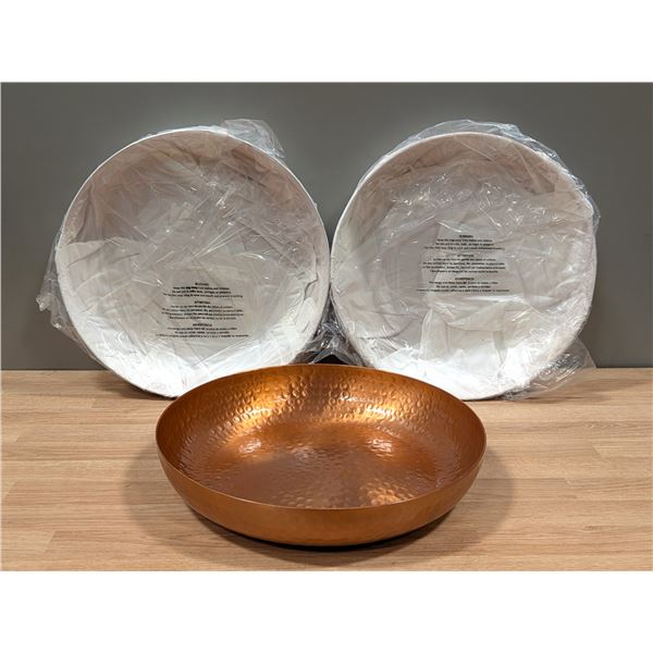 American Metalcraft 12" Hammered Seafood Tray , ASEAC12 - Lot of 3 | L2-3