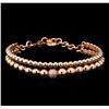 0.28 ctw Diamond Bangle Bracelet - 14KT Rose Gold