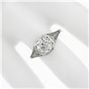 Image 4 : Antique Art Deco 18k Gold GIA 1.84 ctw European Diamond Filigree Engagement Ring