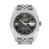 Rolex Mens Stainless Steel 41MM Wimbledon Dial Datejust With Box And Card