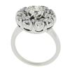 Image 2 : Vintage 14K Gold 1.75 ctw GIA Fiery Round Brilliant Diamond Cluster Platter Ring