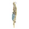 Image 4 : Large Vintage 18k Two Tone Gold 26 ctw GIA Aquamarine Diamond Hand Made Brooch