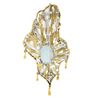 Image 5 : Large Vintage 18k Two Tone Gold 26 ctw GIA Aquamarine Diamond Hand Made Brooch