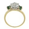 Image 9 : Antique 18k Gold & Platinum 2.02 ctw GIA European Diamond w/ Emerald 3 Stone Rin