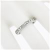 Image 9 : Platinum French Cut Channel 3.0 ctw Diamond Hand Engraved Eternity Band Ring