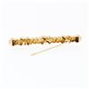 Image 4 : Estate 14k Gold Single Cut Diamond "X" Figure Satin Twisted Cable Bar Pin Brooch