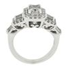 Image 2 : Solid 14k White Gold 1.46 ctw Radiant Diamond Engagement Ring