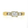 Image 4 : Vintage 14k Two Tone Gold Old European Cut Diamond Solitaire Engagement Ring