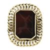 Image 4 : Vintage Handmade 14k Gold Rectangular Carved Intaglio Carnelian Cocktail Ring