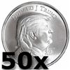 Image 1 : Donald Trump 45th President Fine Silver Coin BUNDLE (50 TOTAL)