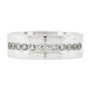 Image 4 : Men's 14K White Gold 0.60 ctw Round Brilliant Cut Channel Set Diamond Band Ring