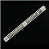 Image 2 : Antique Edwardian Platinum Top 14k Yellow Gold Diamond Filigree Bar Pin Brooch