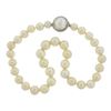 Image 3 : 20" GIA Cultured Pearl Strand Necklace w/ 14k Gold Diamond & Mabe Pearl Clasp
