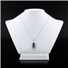 7.90 ctw Tanzanite and 0.95 ctw Diamond Platinum Pendant (GIA CERTIFIED)