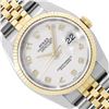 Image 1 : Rolex Mens Two Tone Sapphire Quickset Cream Arabic Dial Datejust With Rolex Box