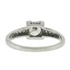 Image 2 : Antique Platinum 0.60 ctw Old European Cut Diamond Floral Work Engagement Ring