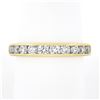 Image 2 : Tiffany & Co. 18k Yellow Gold 1 ctw Channel Round Diamond Wedding Band Ring w/ B