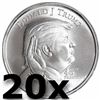 Image 1 : Donald Trump 45th President Fine Silver Coin BUNDLE (20 TOTAL)