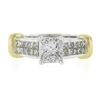 Image 5 : 14k TT Gold 1.61 ctw GIA Rectangular Diamond Solitaire w/ Accents Engagement Rin