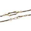 Image 6 : UNIQUE Vintage 18K Yellow Gold 20" Twisted & Open Bar Link Chain Necklace 16.08g