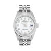 Rolex Ladies Quickset Stainless Steel White Arabic 26MM Date Wristwatch
