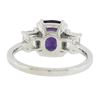 Image 2 : NEW Platinum 3.92 ctw GIA NO HEAT Purple Sapphire & Diamond Engagement Ring