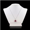 Image 3 : 4.18 ctw BURMESE Ruby and 1.18 ctw Diamond Platinum Pendant (GIA CERTIFIED)