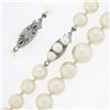 Image 5 : Vintage 18" 9.5mm Graduated Pearl Strand Necklace with 14k Gold Filigree Clasp