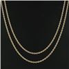 Image 1 : Classic Yellow Gold 46" 4mm Thick Layerable Rope Link Chain Necklace