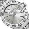 Image 1 : Rolex Ladies Stainless Steel Silver Index 18K White Gold Diamond Bezel Date Watc