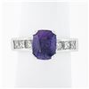 Platinum 2.83 ctw GIA Cushion Ceylon Purple Sapphire & Diamond Engagement Ring