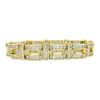 Image 3 : Unisex 18K Gold 14.9 ctw Channel Set FIERY Diamond Wide Link Statement Bracelet