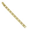 Image 7 : Unisex 18K Gold 14.9 ctw Channel Set FIERY Diamond Wide Link Statement Bracelet