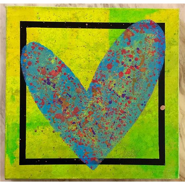 Neon Lime Green Heart by Del Mar, Paulina