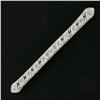 Image 2 : Antique Edwardian Platinum 1 ctw Old Cut Pave Diamond Filigree Long Bar Pin Broo