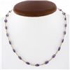 Image 6 : 14k Yellow Gold 15 ctw Oval Amethyst 16.25" by the Yard Curb Link Chain Necklace
