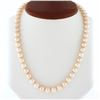 Classic 8-8.5mm Cultured Pearl Strand Necklace w/ 14k Gold Diamond Cut Clasp