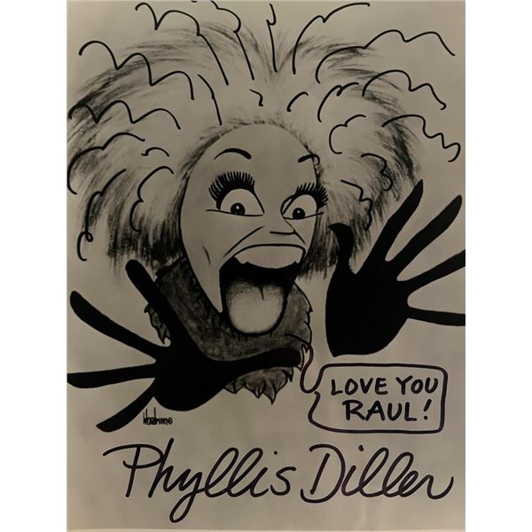 Eight On The Lam Phyllis Diller signed photo.
