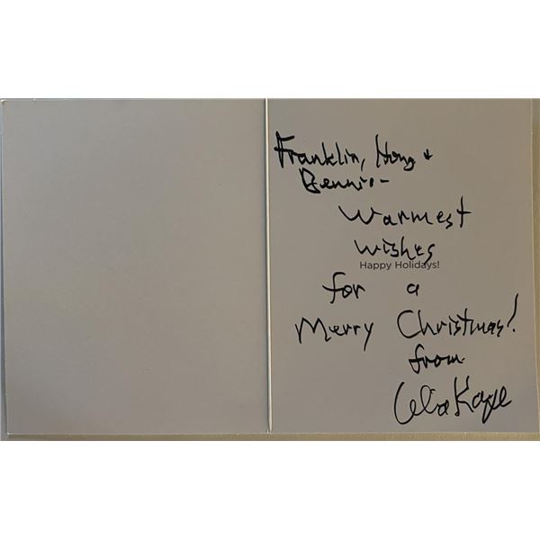Celia Kaye signed Christmas card