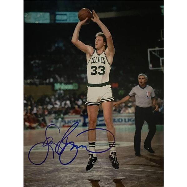 Boston Celtics Larry Bird signed photo